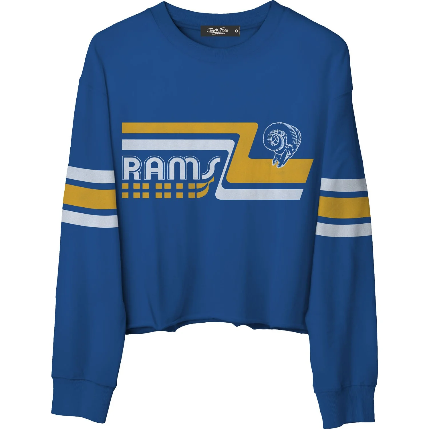 Junk Food - Womens Rams Retro Crop Fleece Sweatshirt