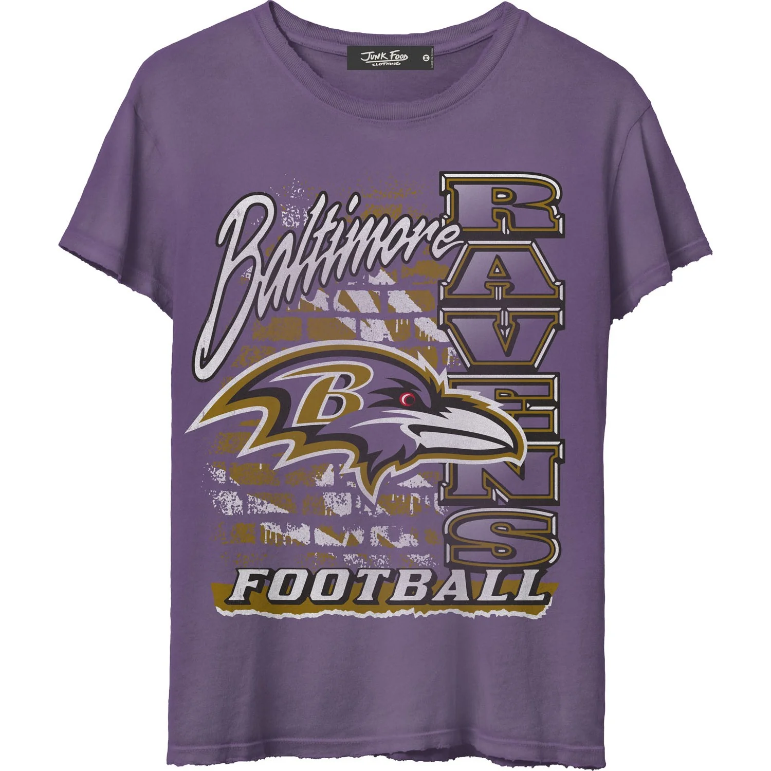 Junk Food - Womens Ravens Brick Vintage T-Shirt