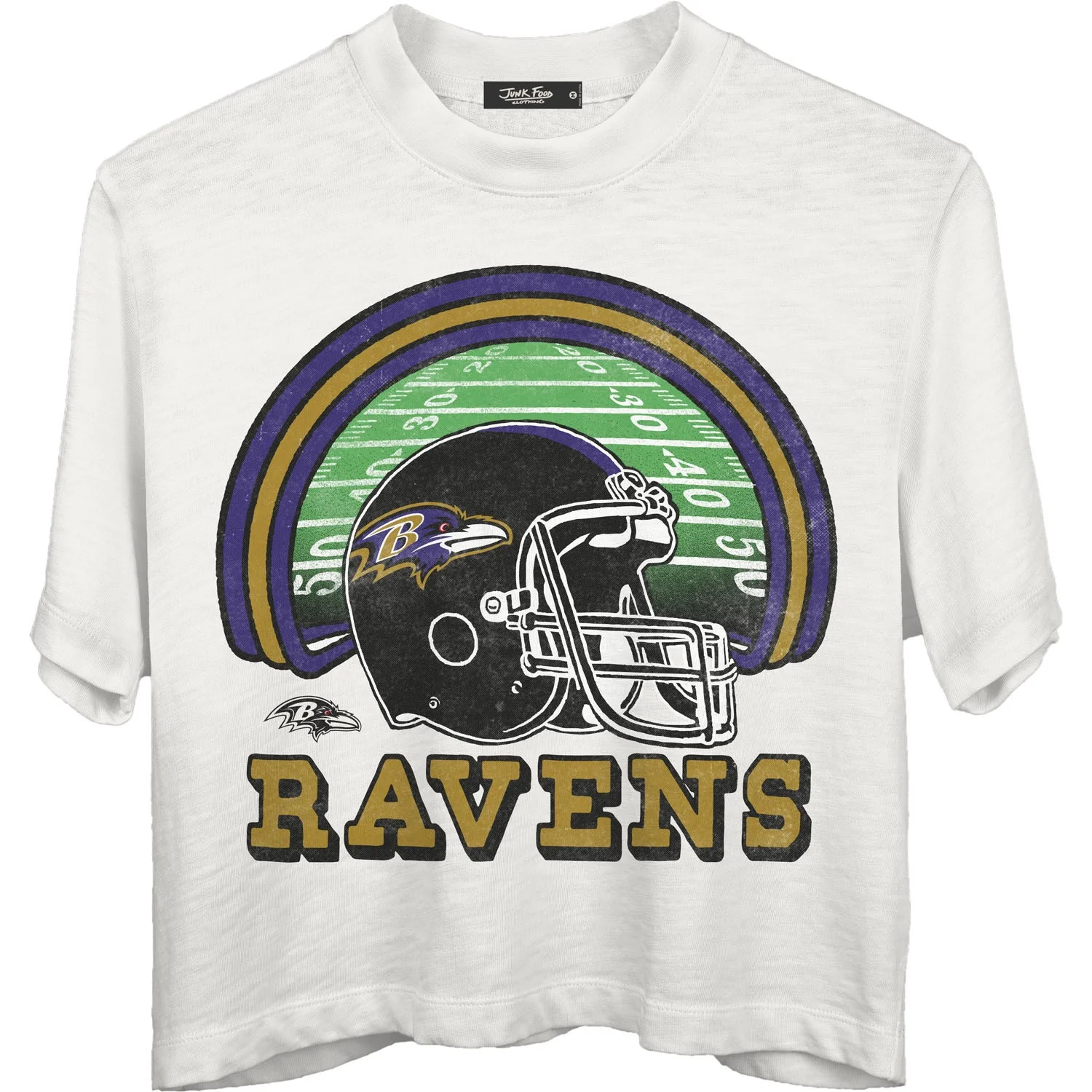 Junk Food - Womens Ravens Game Time Mn Crop T-Shirt