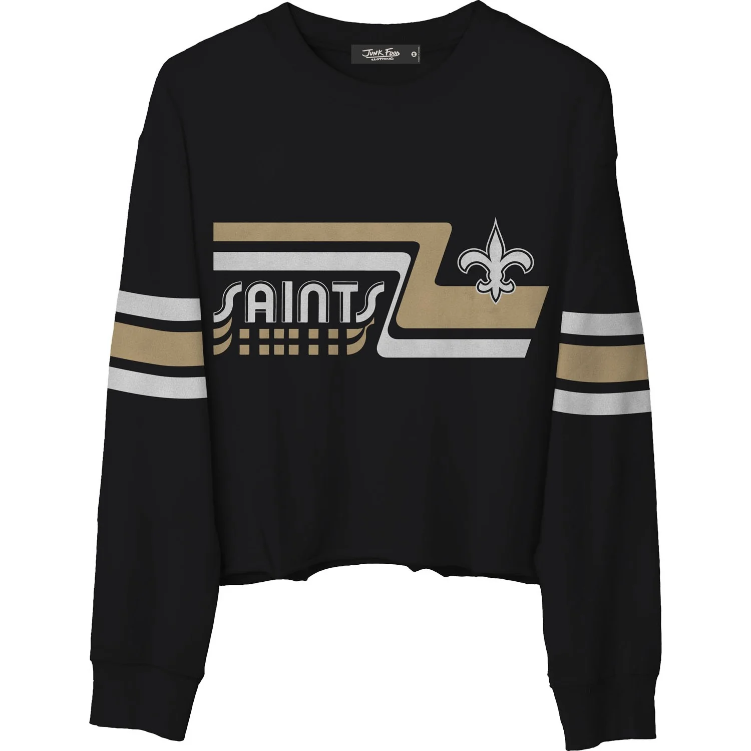 Junk Food - Womens Saints Retro Crop Fleece Sweatshirt