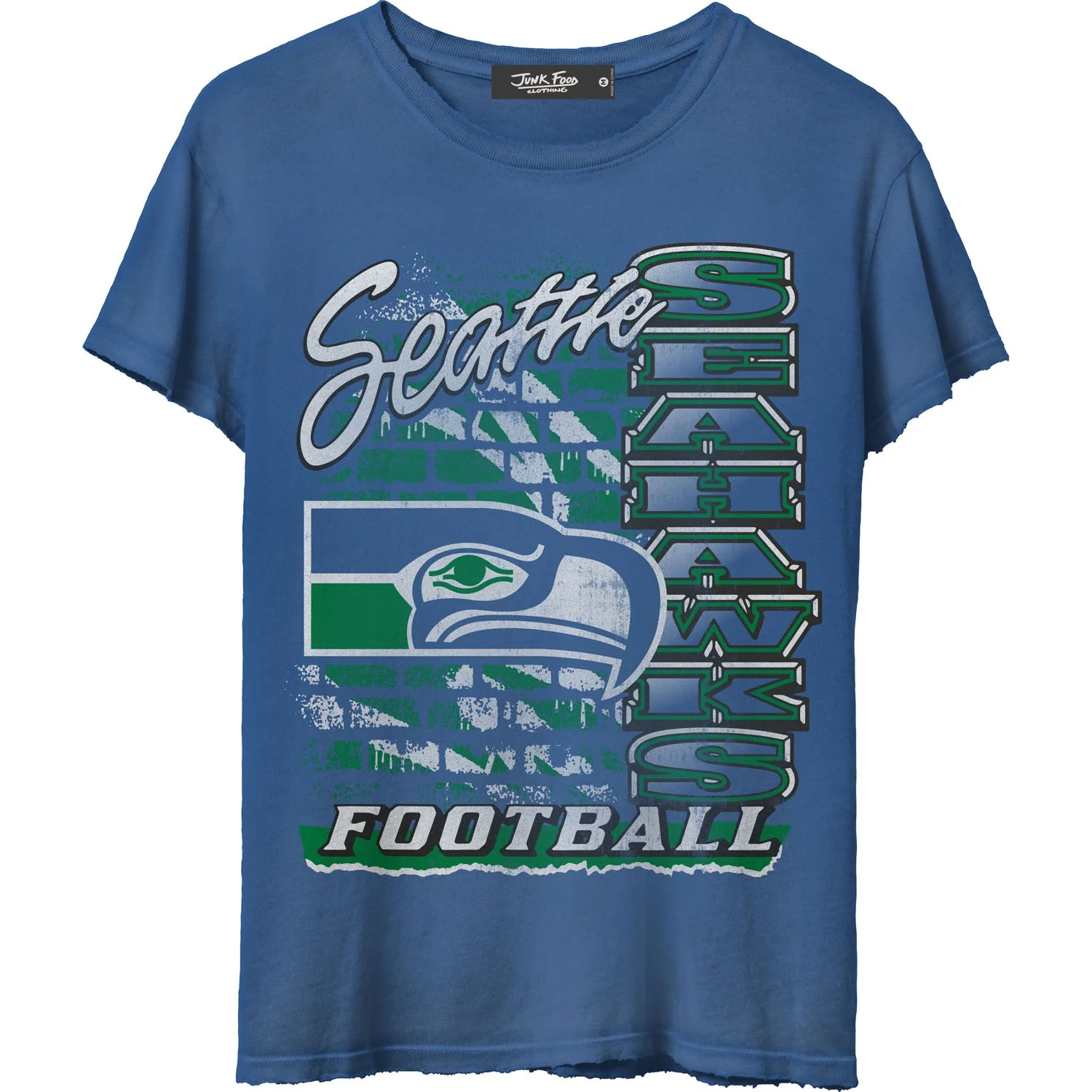 Junk Food - Womens Seahawks Brick Vintage T-Shirt - Image 2