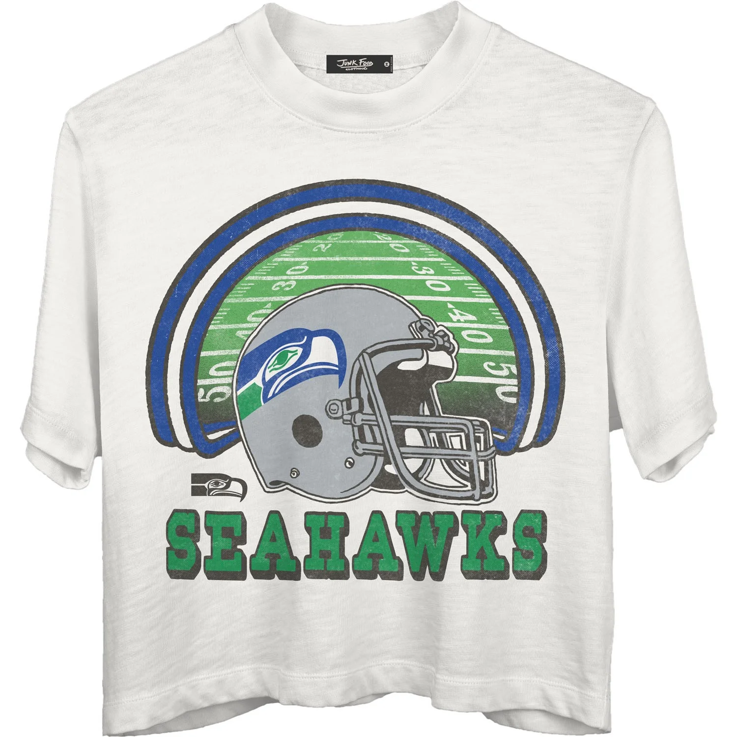 Junk Food - Womens Seahawks Game Time Mn Crop T-Shirt