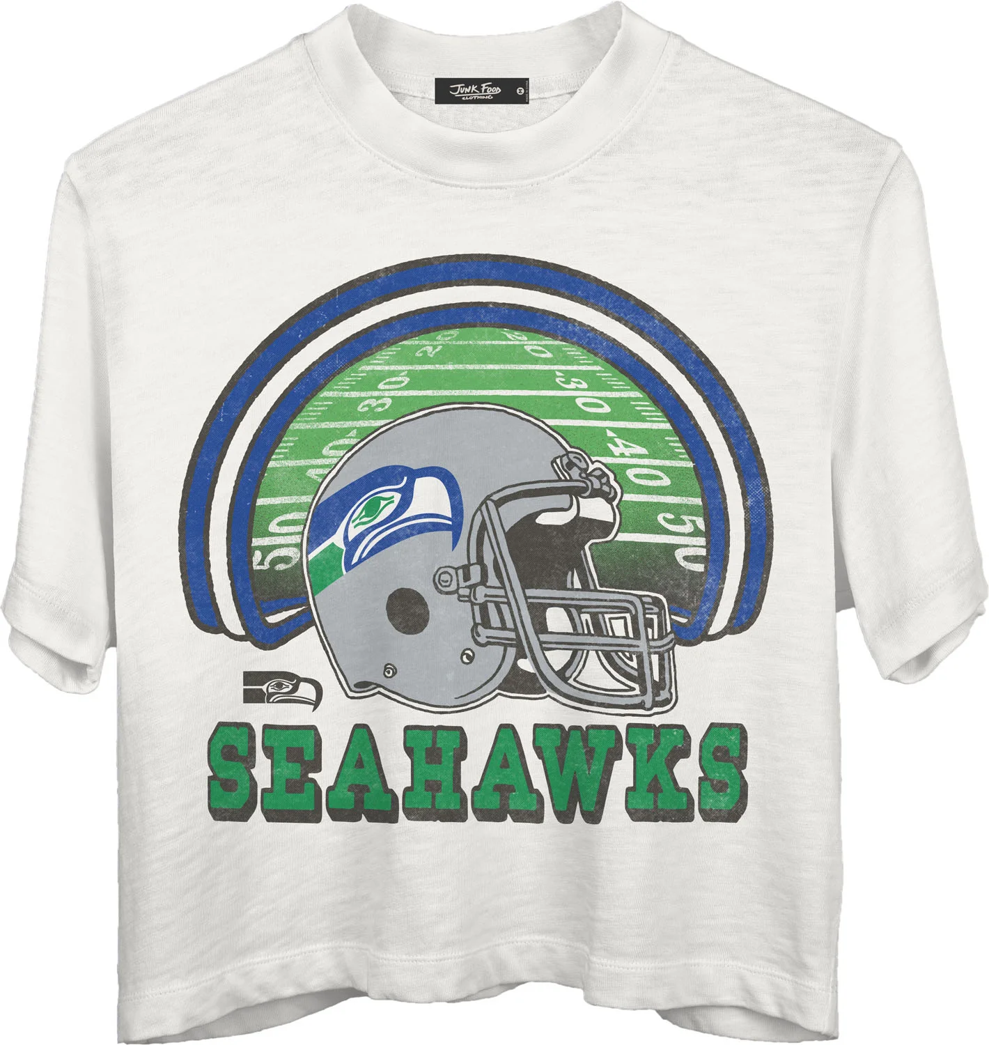 Junk Food - Womens Seahawks Game Time Mn Crop T-Shirt - Image 2