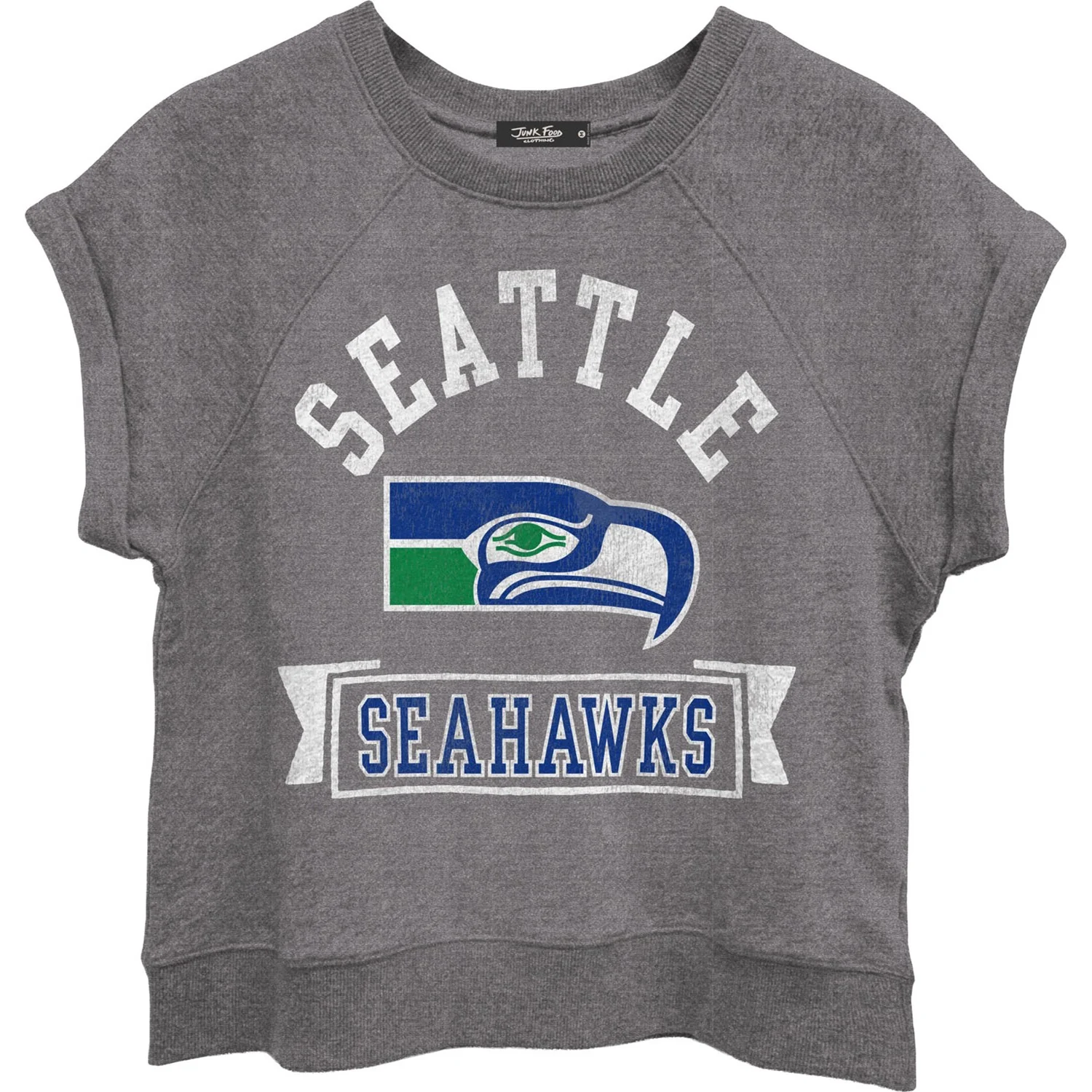 Junk Food - Womens Seahawks Raglan Fleece Tank Sweater