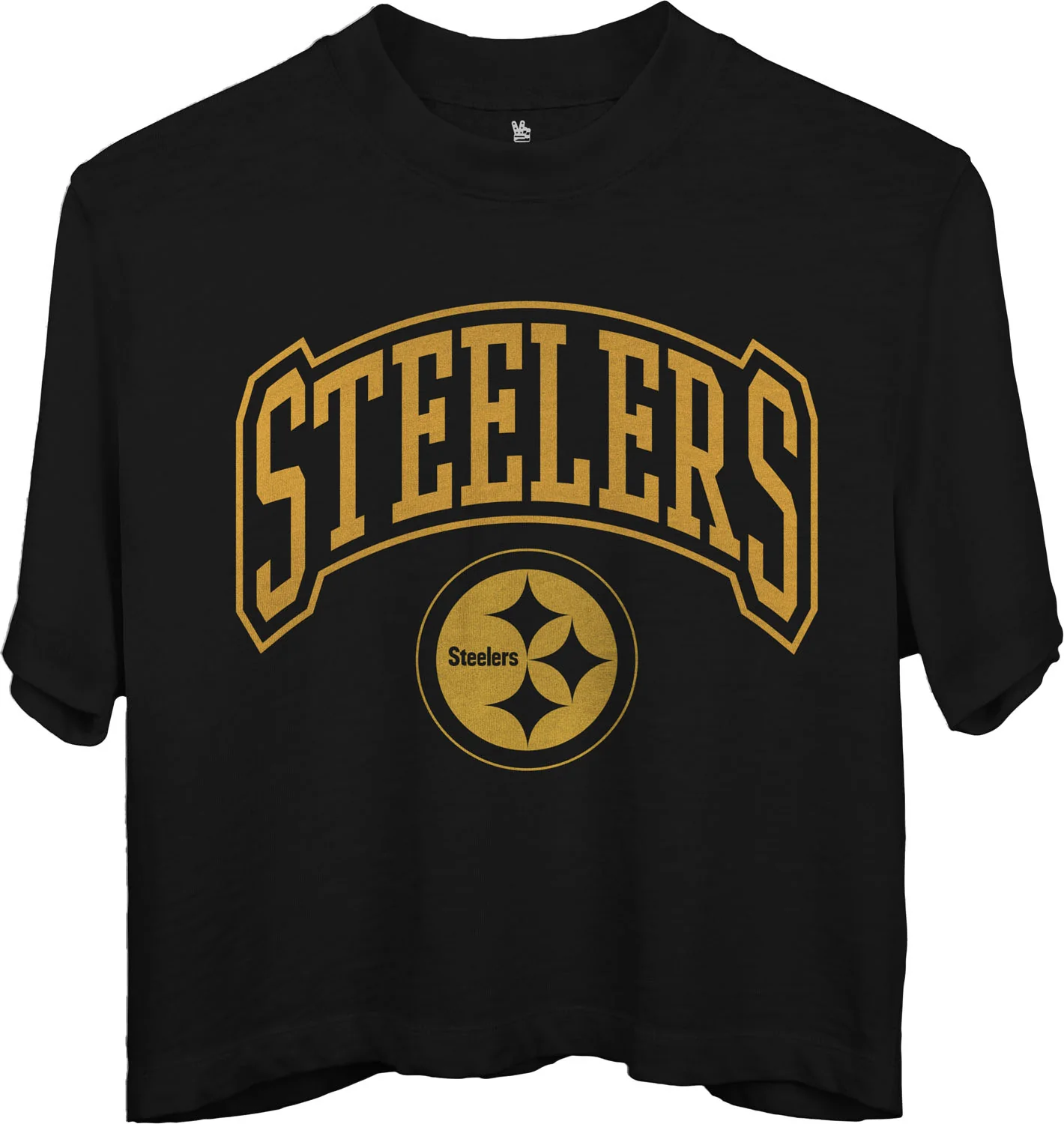 Junk Food - Womens Steelers Blitz Mn Crop T-Shirt - Image 2