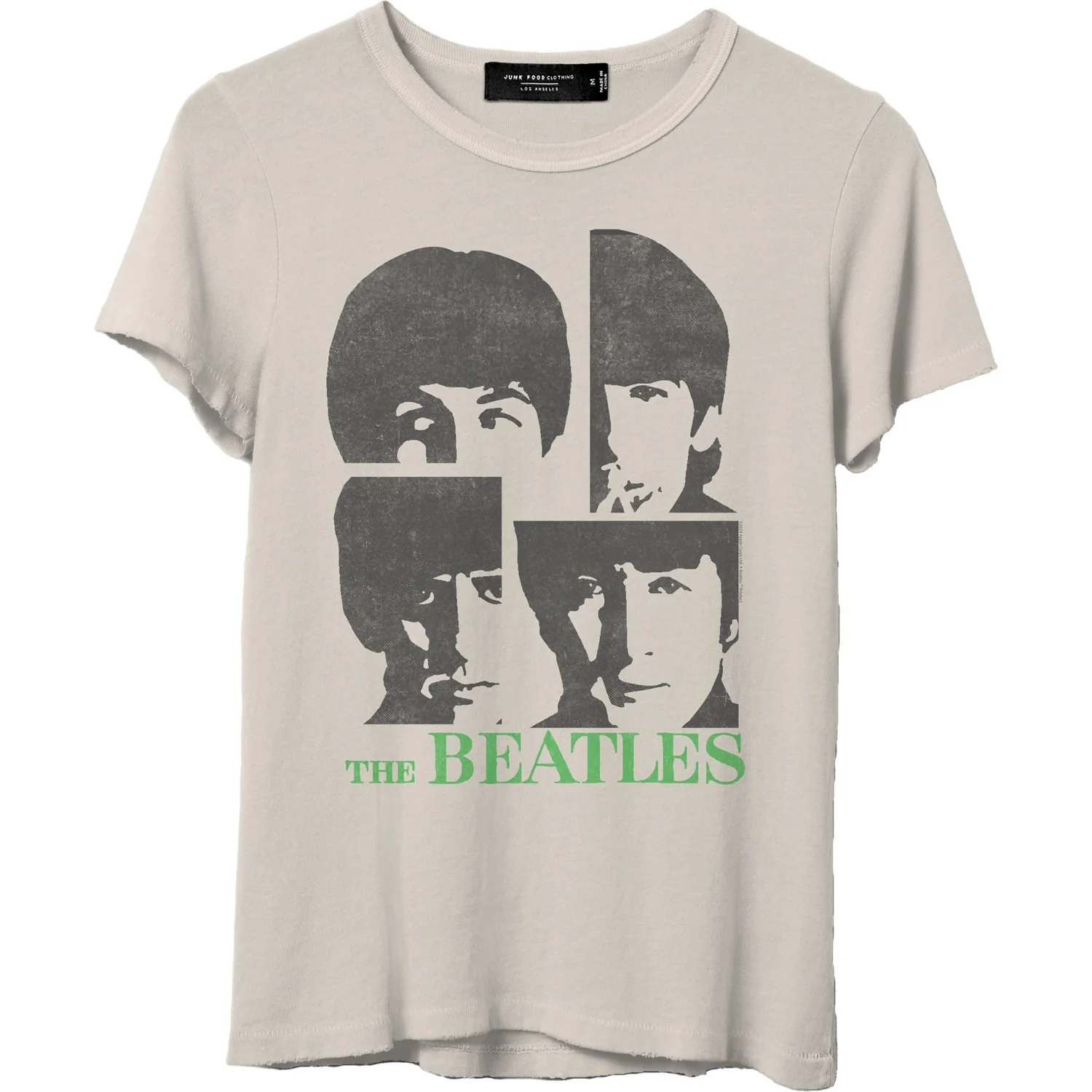 Junk Food - Womens The Beatles Four Portraits T-Shirt