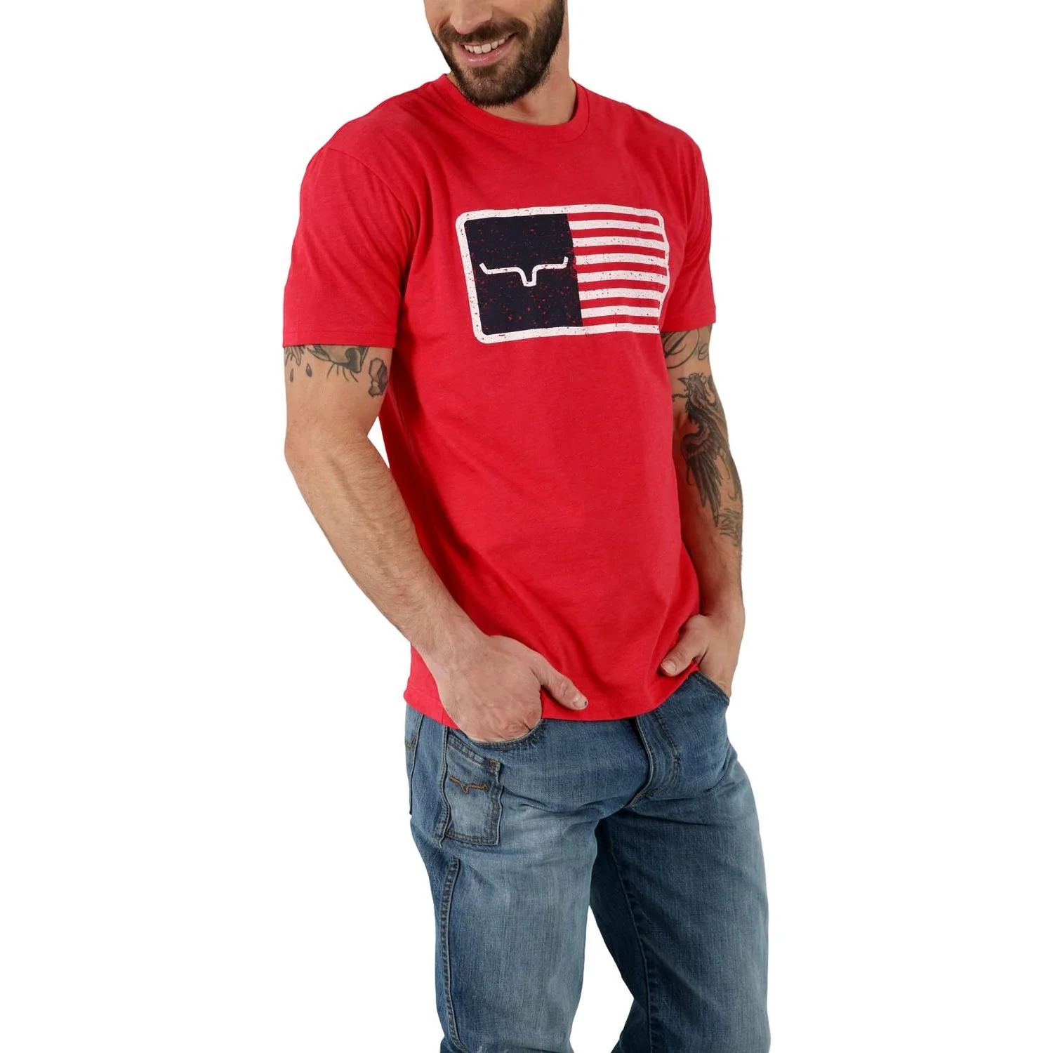 Kimes Ranch - Mens American Trucker T-Shirt - Image 4