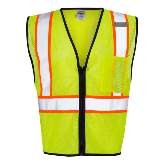 Kishigo - Mens 1527-1528 Economy Contrasting Vest With Zippered Front
