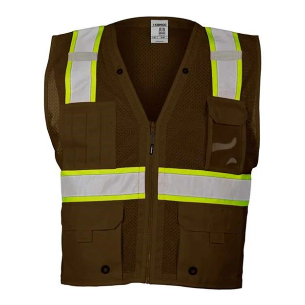 Kishigo - Mens B100-111 Ev Series Enhanced Visibility Multi-Pocket Mesh Vest - Image 13