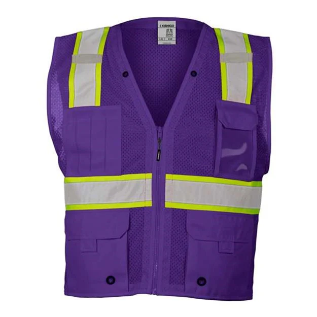 Kishigo - Mens B100-111 Ev Series Enhanced Visibility Multi-Pocket Mesh Vest - Image 7