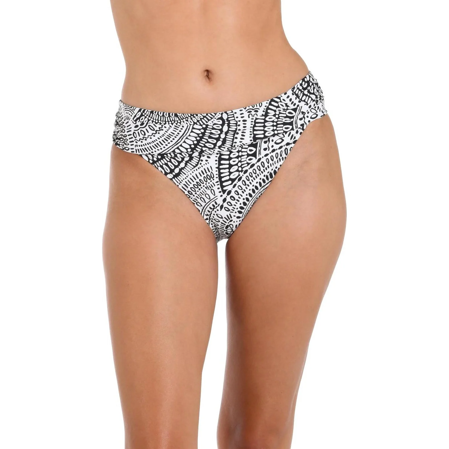 La Blanca - Womens Dream Catcher Shirred Band Hipster Swim Bottoms - Image 2