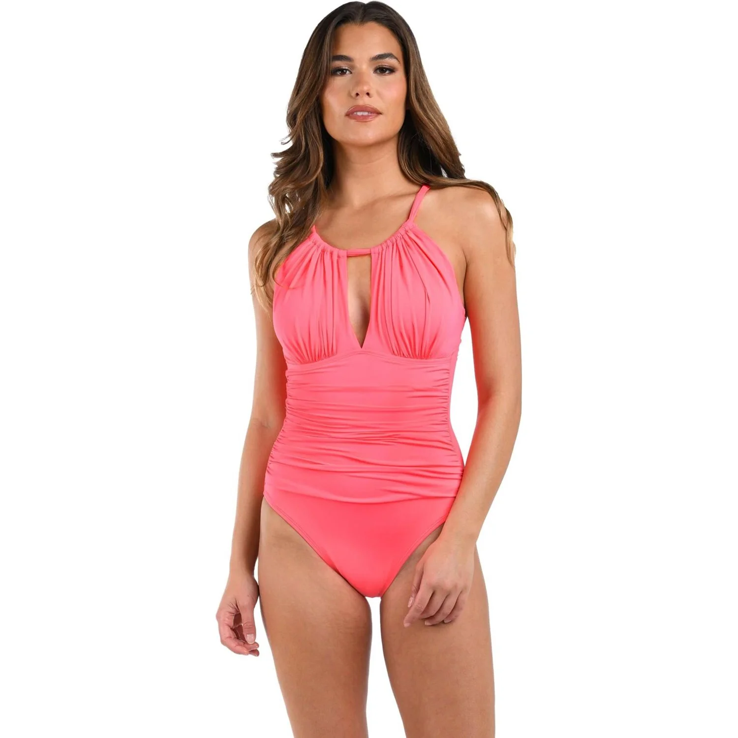 La Blanca - Womens Ig High Neck Keyhole Maillot One Piece Swimsuit - Image 12