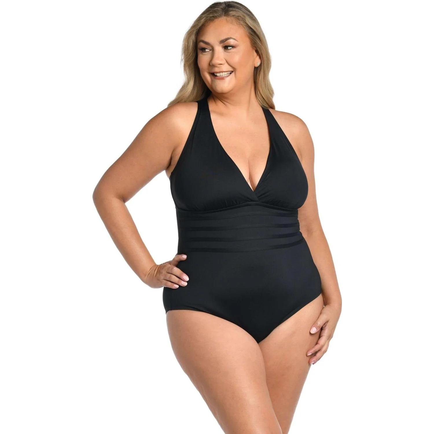 La Blanca - Womens Ig Multi Strap Cross-Back Maillot One Piece Swimsuit - Image 2