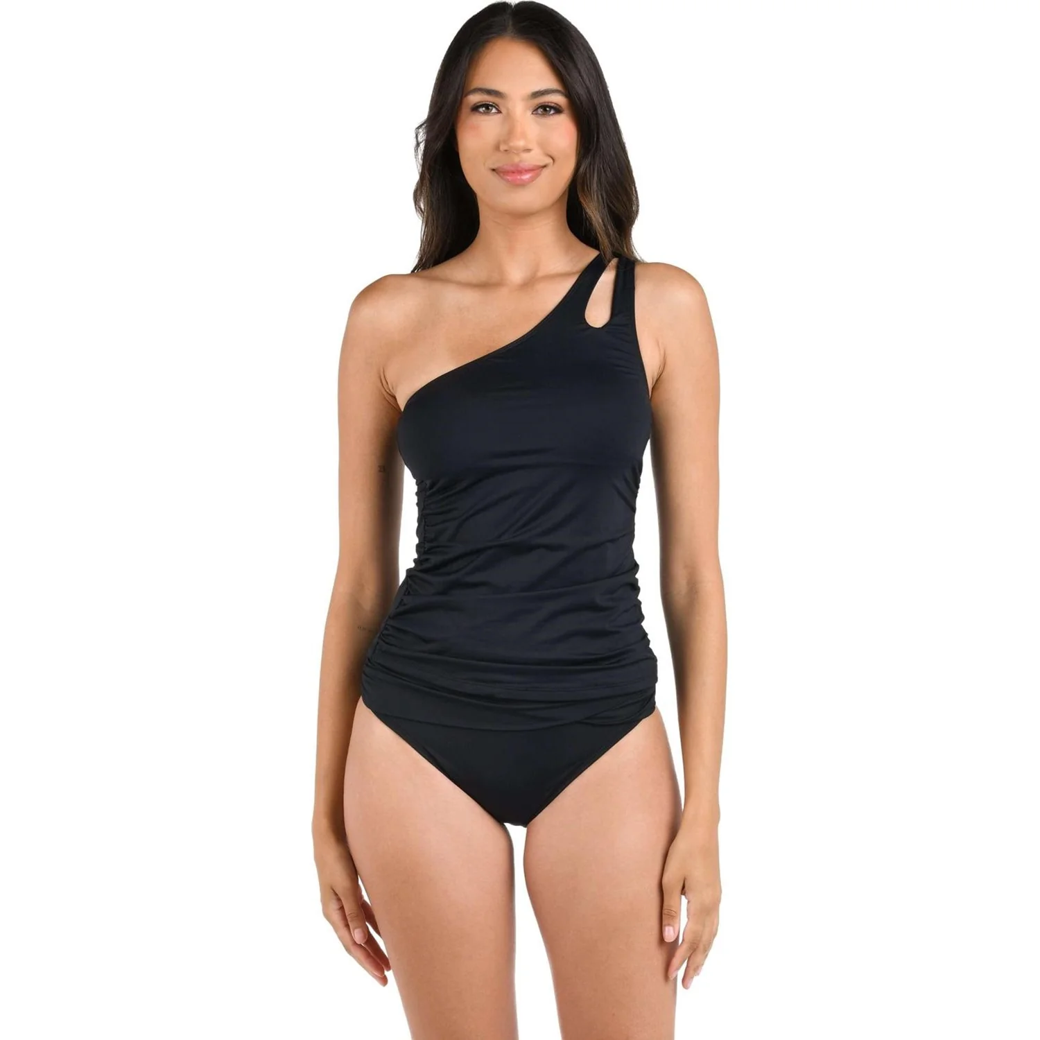 La Blanca - Womens Ig One Shoulder Keyhole Tankini