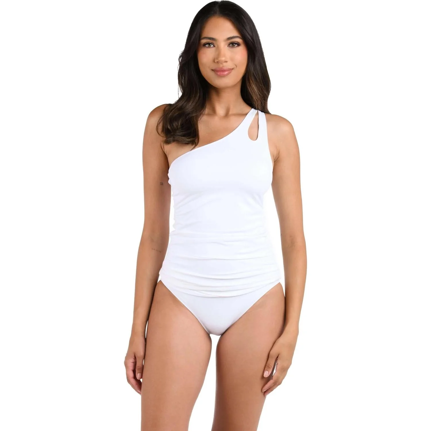 La Blanca - Womens Ig One Shoulder Keyhole Tankini - Image 4