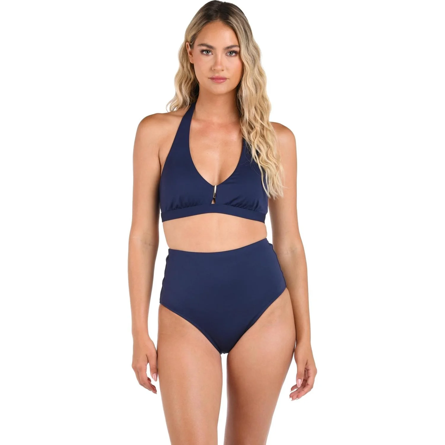 La Blanca - Womens Lb Luxe V-Neck Halter Bra Top - Image 2