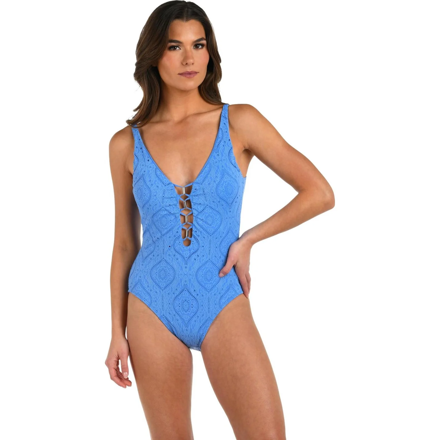 La Blanca - Womens Mantra Plunge One Piece Swimsuit - Image 2