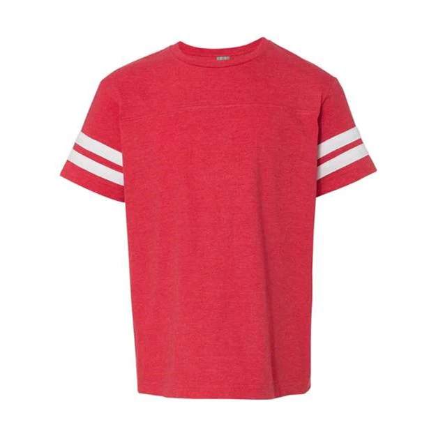Lat - Kids 6137 Football Fine Jersey Tee - Image 14