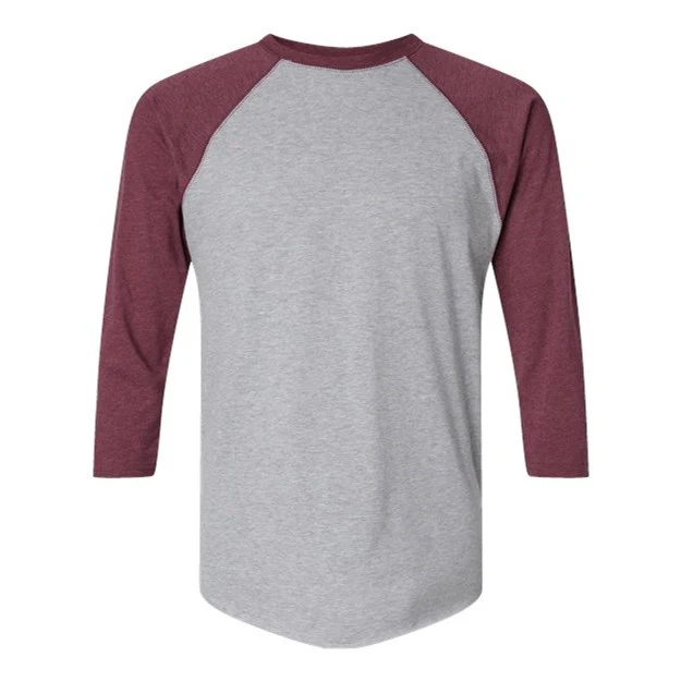 Lat - Mens 6930 Baseball Fine Jersey Tee - Image 3