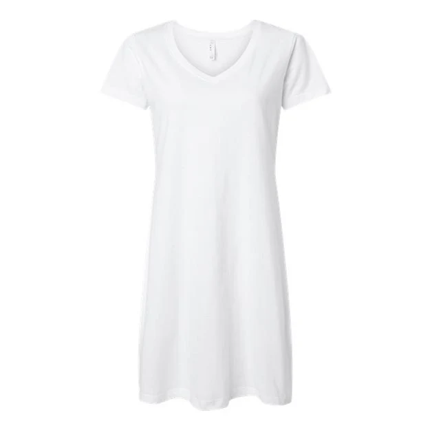 Lat - Womens 3522 V-Neck Fine Jersey Coverup - Image 18