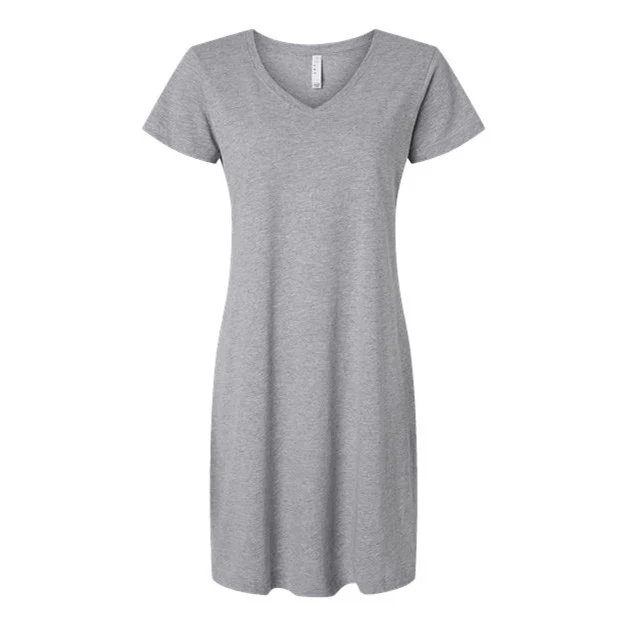 Lat - Womens 3522 V-Neck Fine Jersey Coverup - Image 4