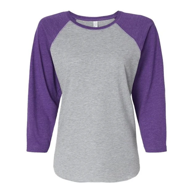 Lat - Womens 3530 Baseball Fine Jersey Three-Quarter Sleeve Tee - Image 21