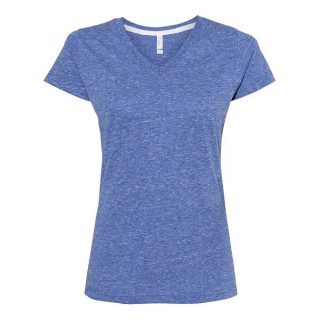Lat - Womens 3591 Harborside Mélange V-Neck T-Shirt - Image 11