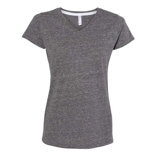 Lat - Womens 3591 Harborside Mélange V-Neck T-Shirt - Image 12