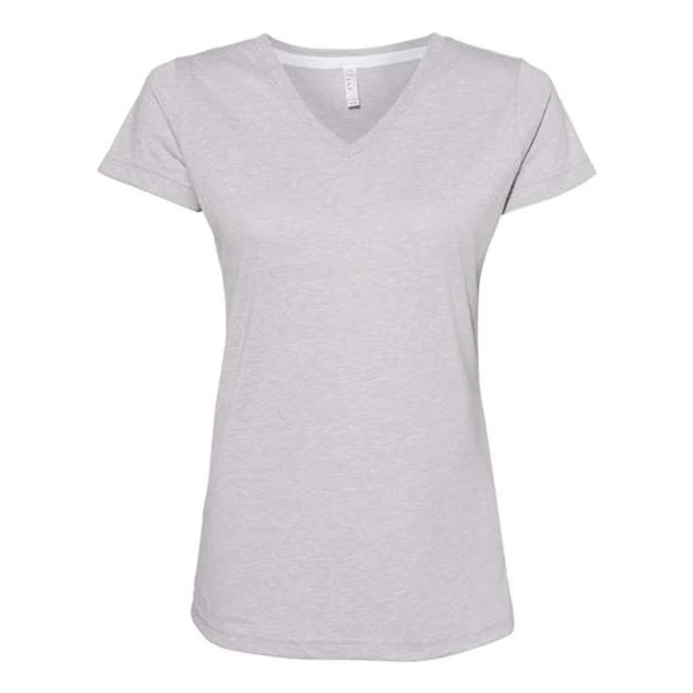 Lat - Womens 3591 Harborside Mélange V-Neck T-Shirt - Image 2