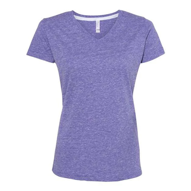 Lat - Womens 3591 Harborside Mélange V-Neck T-Shirt - Image 4