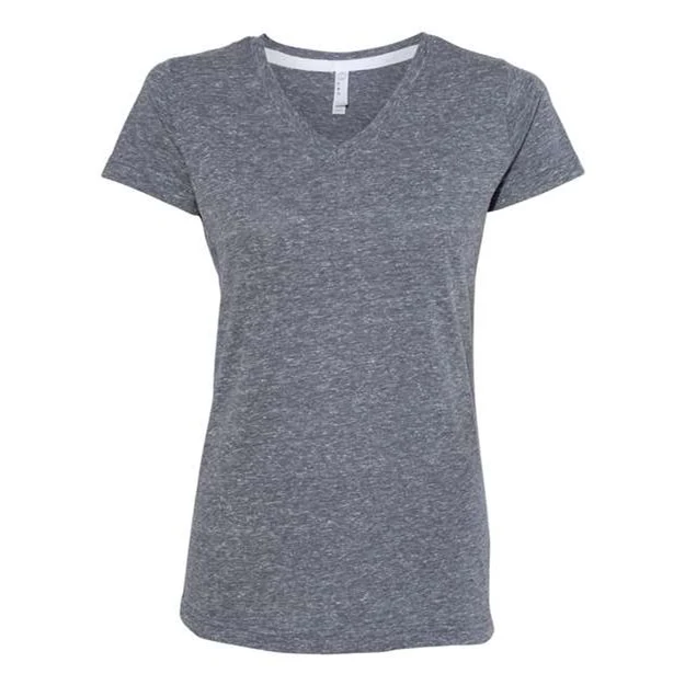 Lat - Womens 3591 Harborside Mélange V-Neck T-Shirt - Image 9