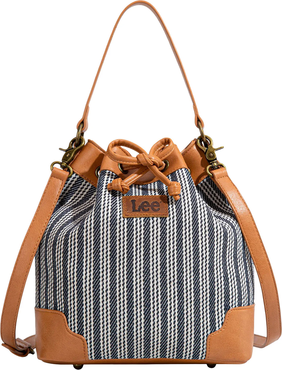 Lee - Womens Stripe Collection Drawstring Bucket Crossbody Bag - Image 7