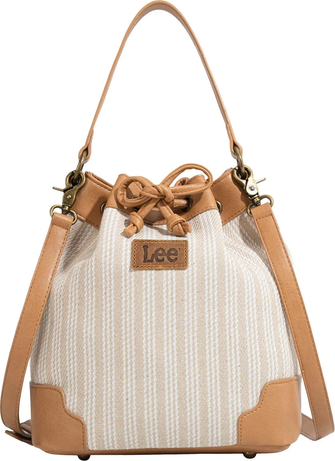 Lee - Womens Stripe Collection Drawstring Bucket Crossbody Bag - Image 8