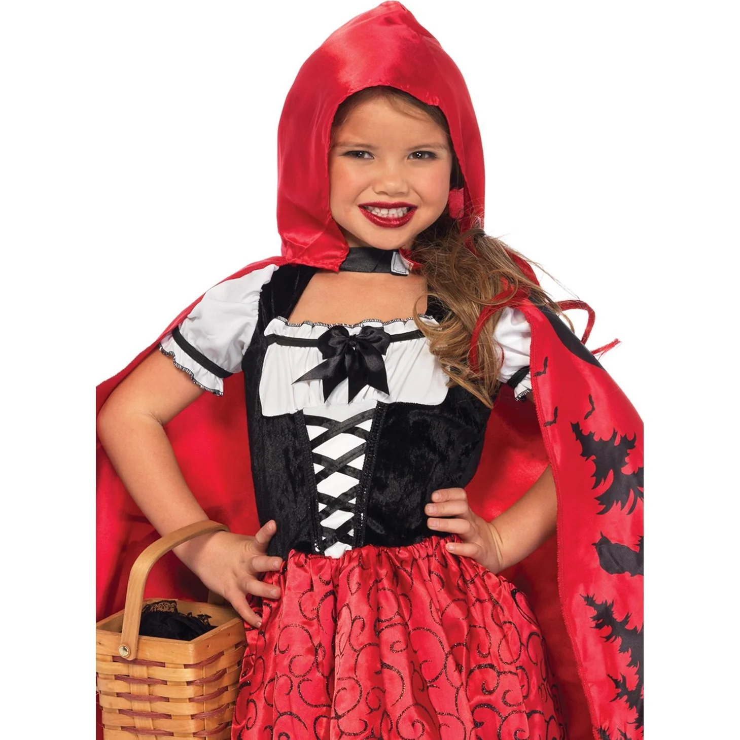 Leg Avenue - Girls 2 Piece Storybook Riding Hood Costume - Image 2