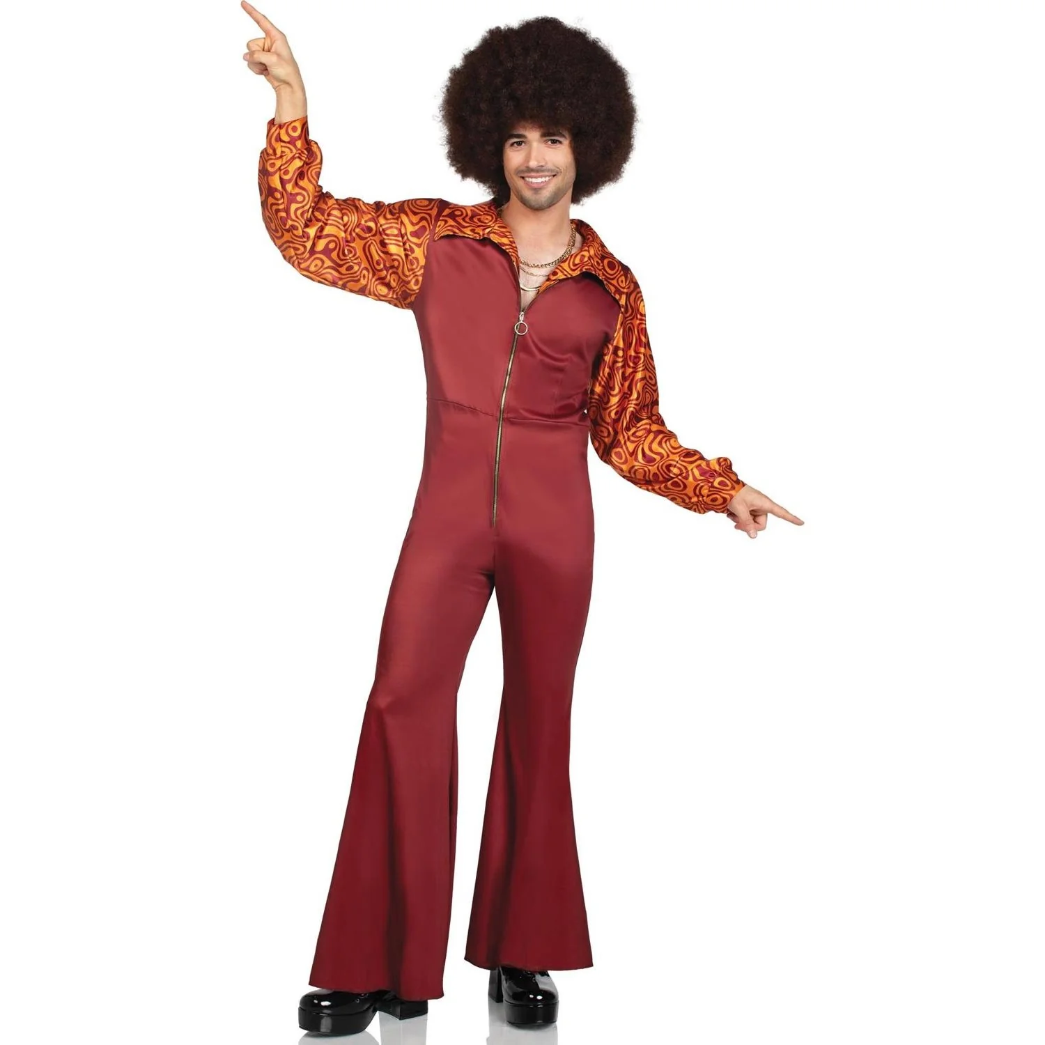 Leg Avenue - Mens 1 Piece Disco Leisure Suit Costume