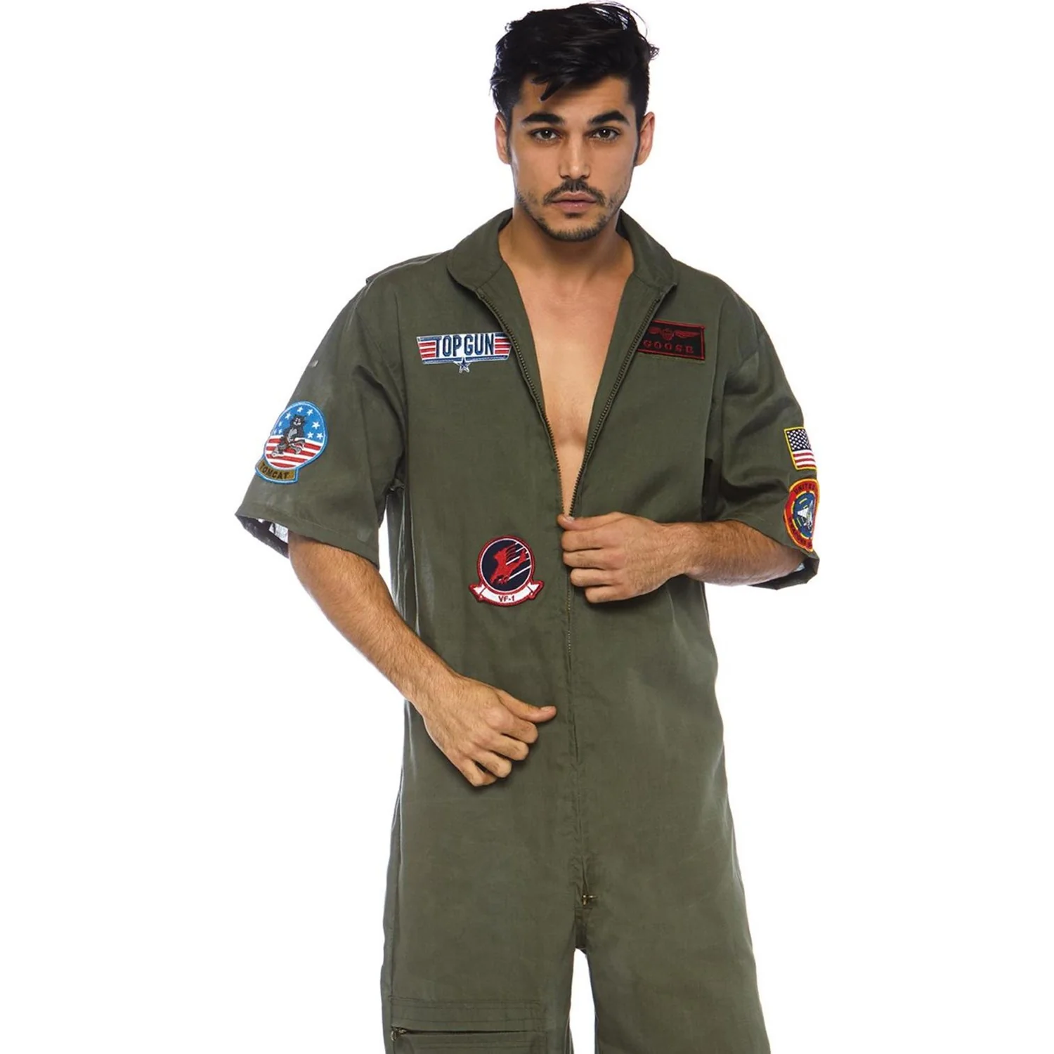 Leg Avenue - Mens 1 Piece Top Gun Pilot Costume - Image 2