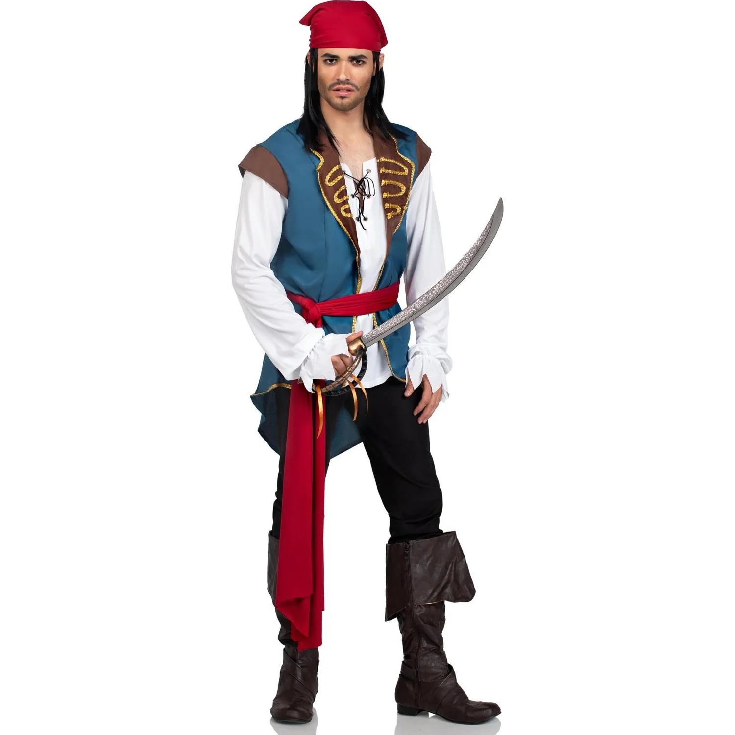 Leg Avenue - Mens 3 Piece Pirate Scoundrel Costume - Image 2
