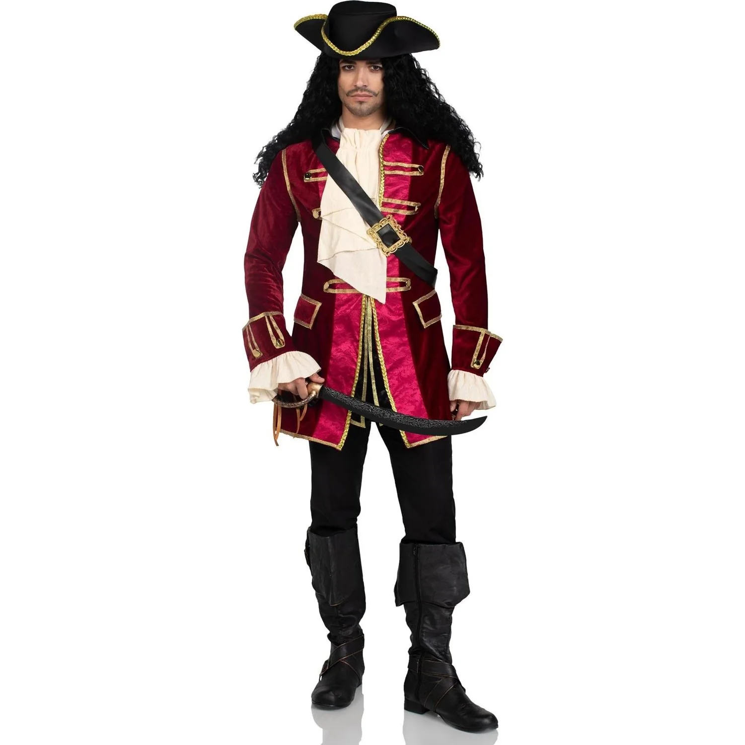 Leg Avenue - Mens 4 Piece Pirate Captain Costume - Image 2