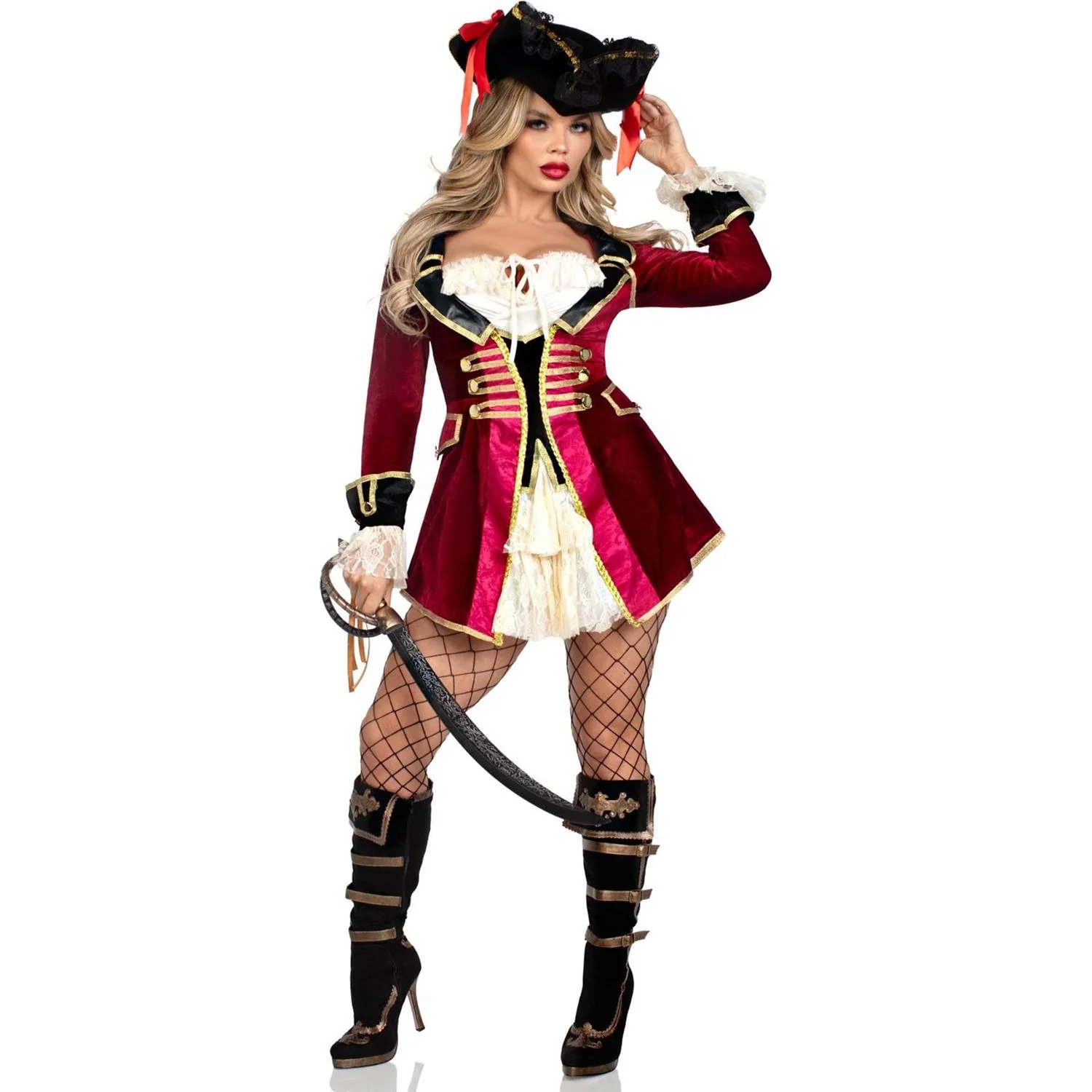 Leg Avenue - Womens 1 Piece Captivating Pirate Captain Costume