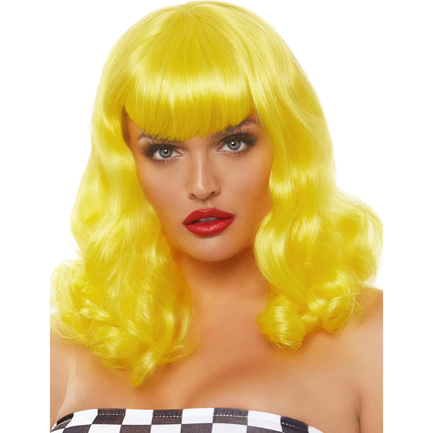 Leg Avenue - Womens 16 Inch Retro Bang Curly Wig - Image 2