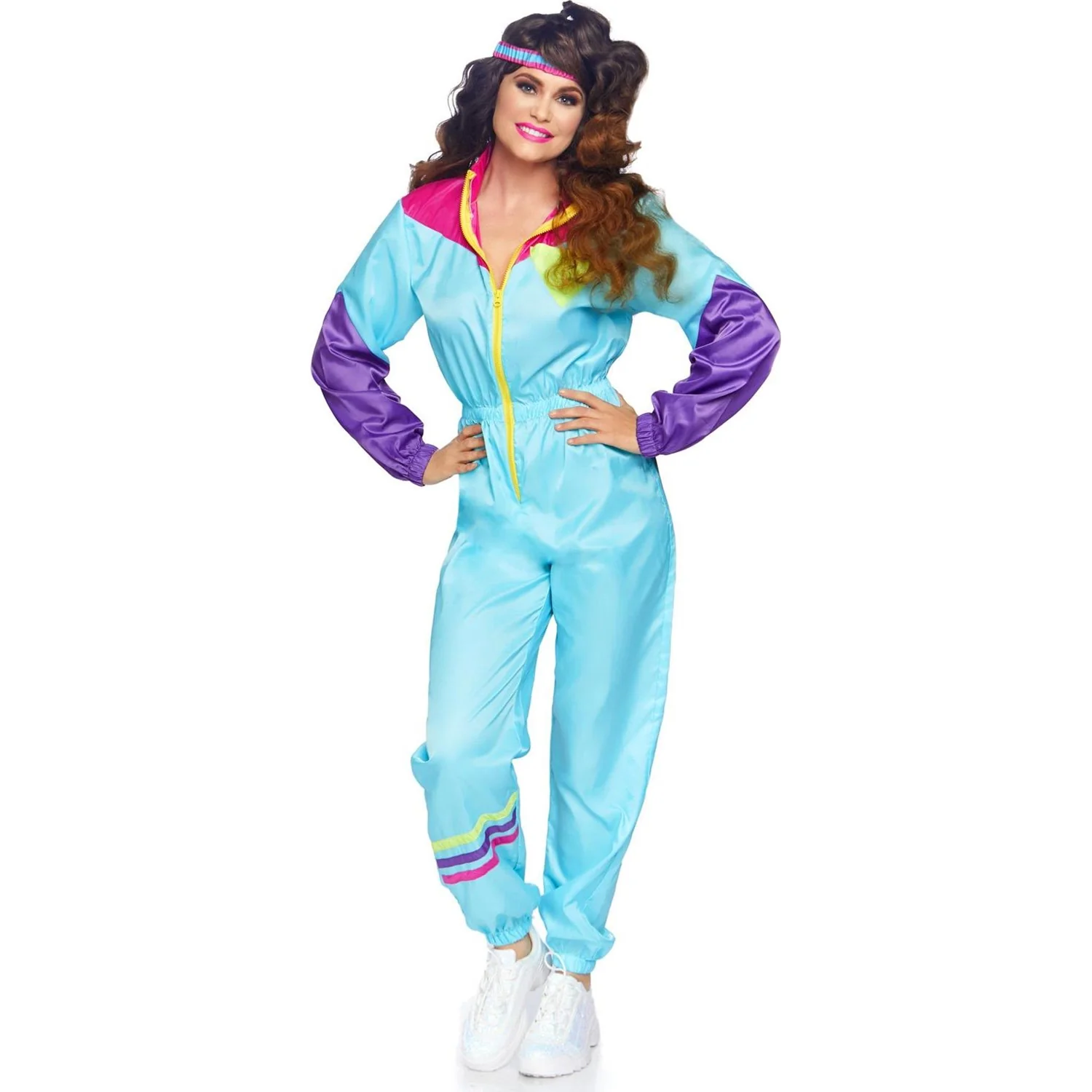 Leg Avenue - Womens 2 Piece Awesome 80s Track Suit Costume - Image 2