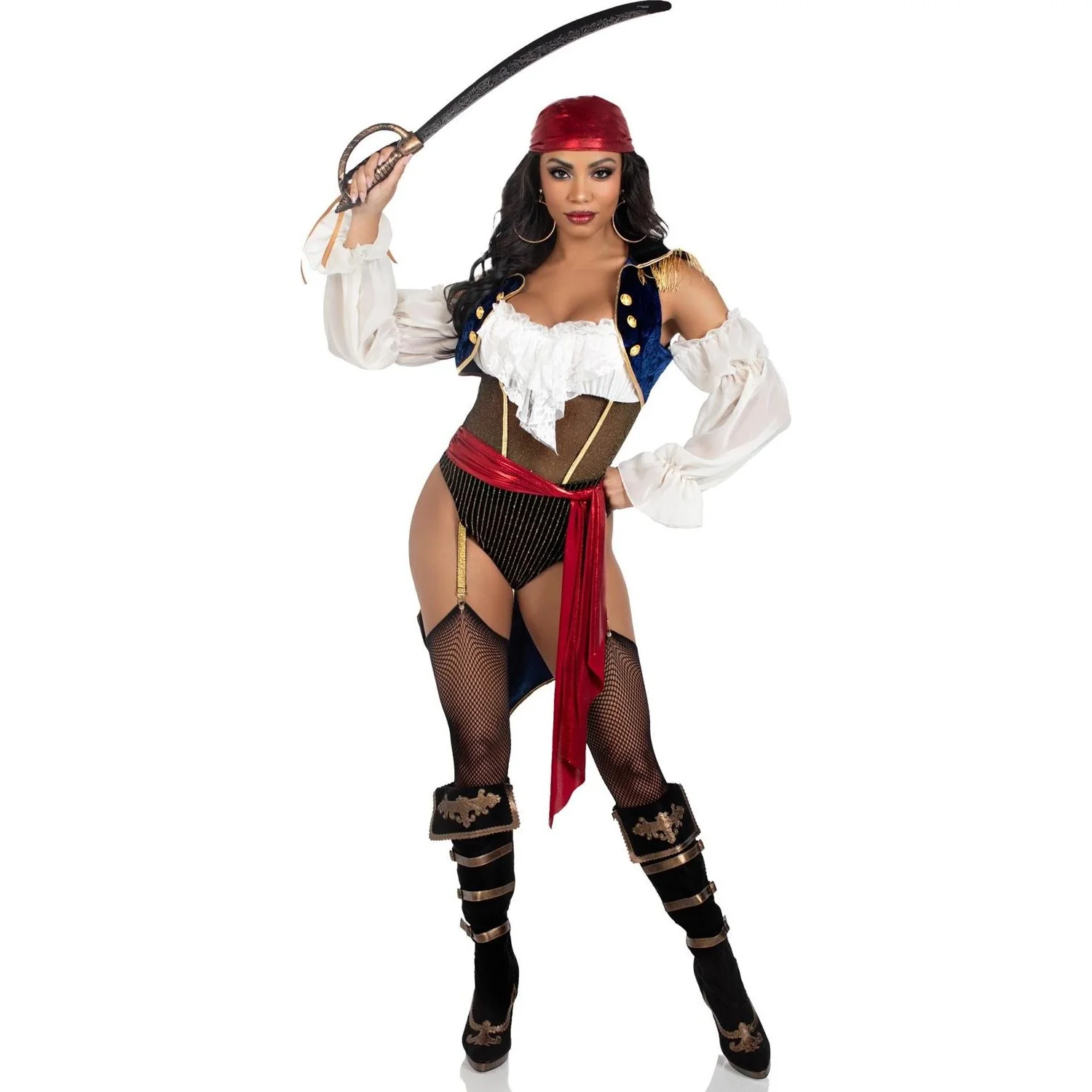 Leg Avenue - Womens 2 Piece Buccaneer Beauty Costume - Image 2