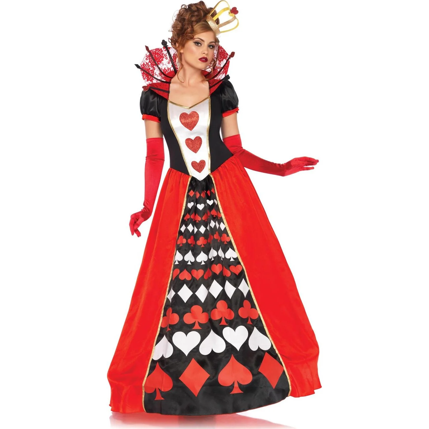 Leg Avenue - Womens 2 Piece Deluxe Queen of Hearts Costume