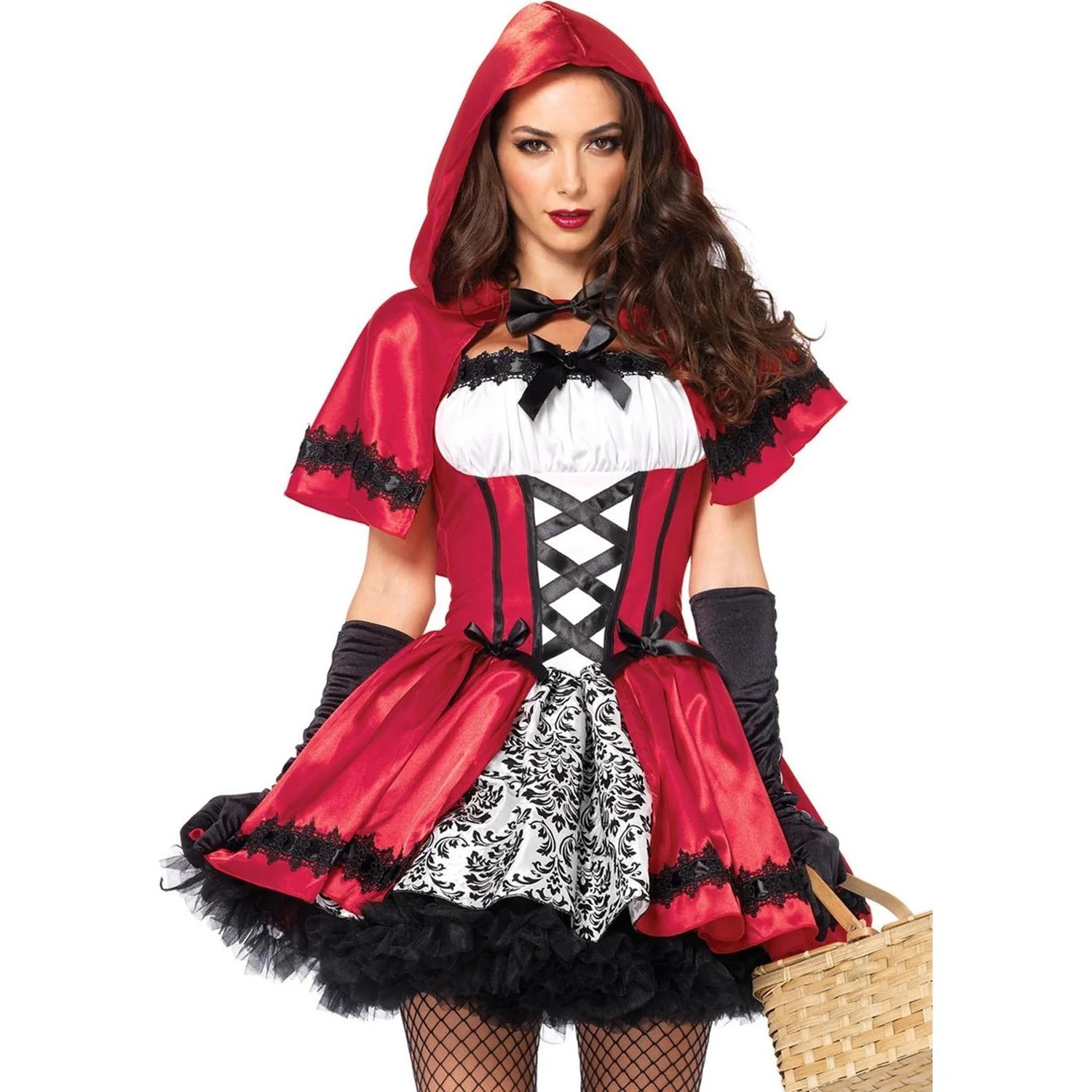 Leg Avenue - Womens 2 Piece Gothic Red Riding Hood Costume