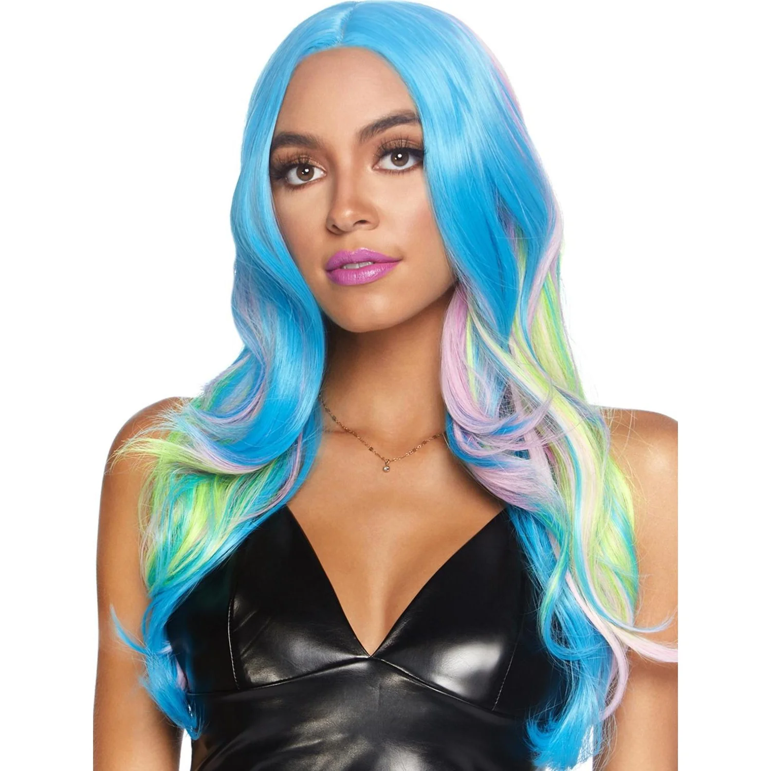 Leg Avenue - Womens 27 Inch Multicolor Long Wavy Wig