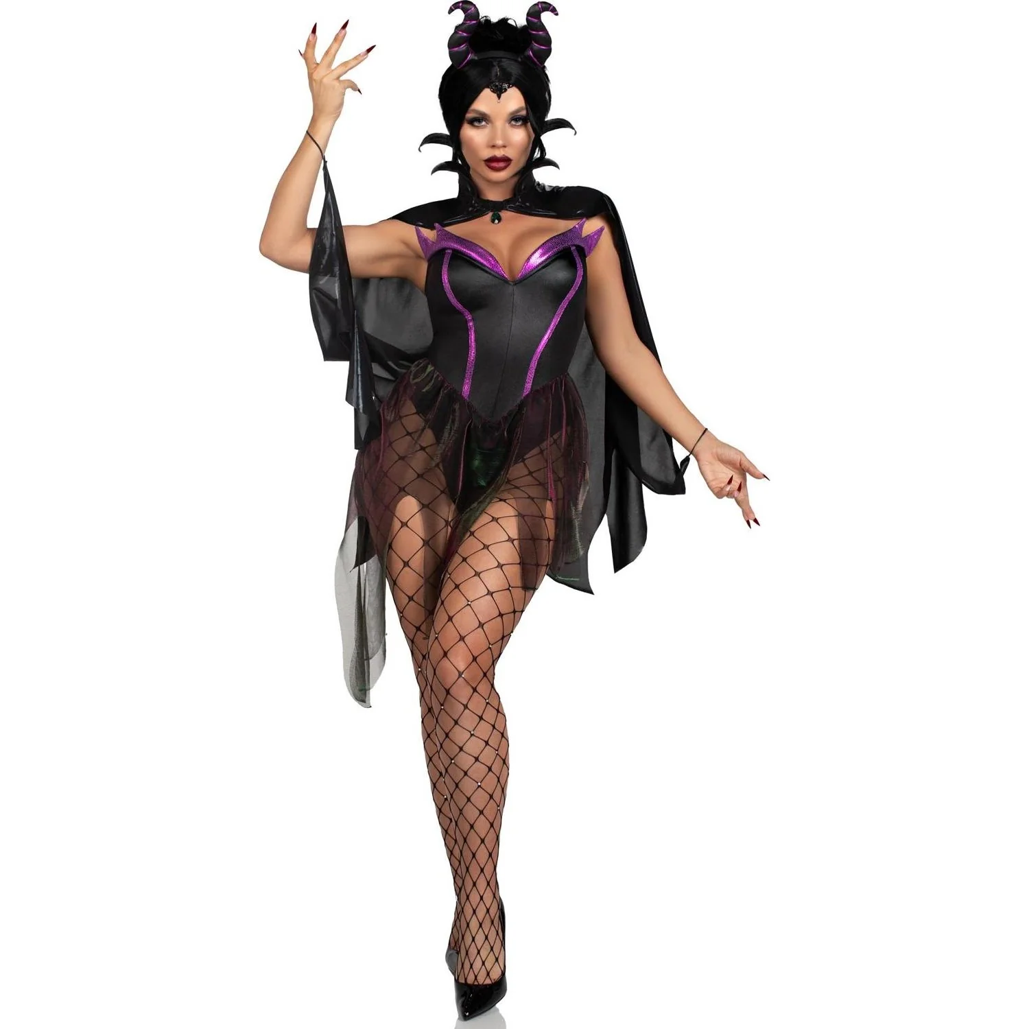 Leg Avenue - Womens 3 Piece Evil Enchantress Costume