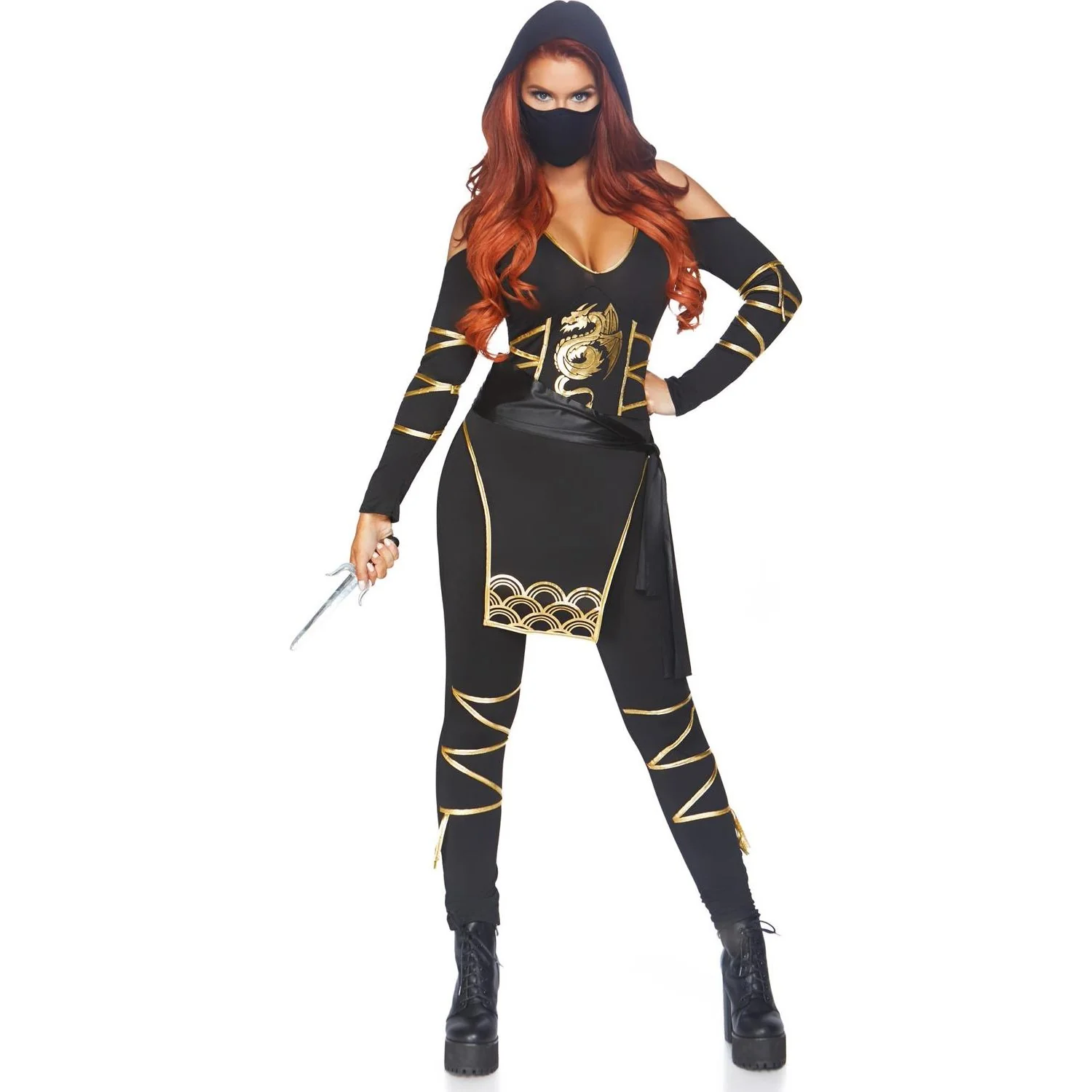 Leg Avenue - Womens 3 Piece Stealth Ninja Costume - Image 2