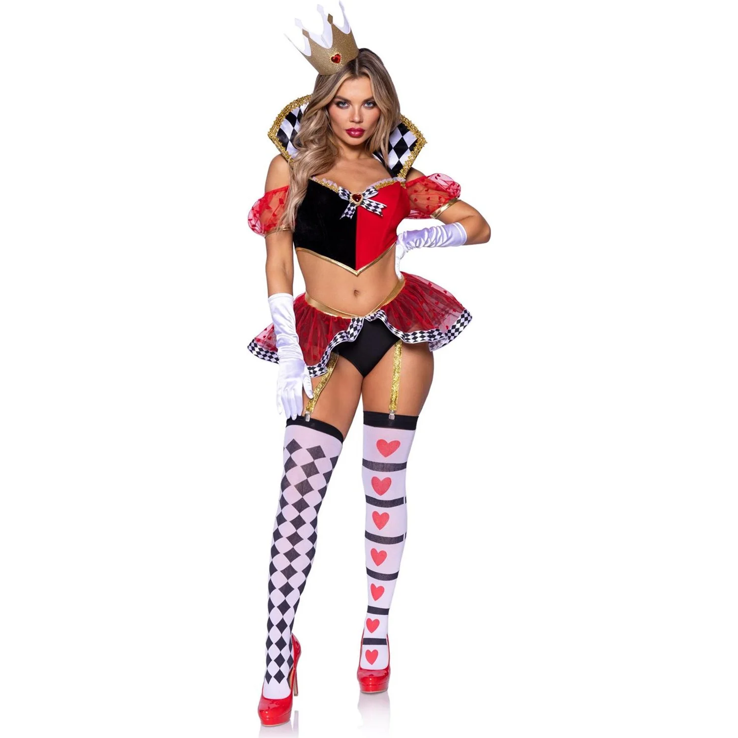 Leg Avenue - Womens 3 Piece Wicked Wonderland Queen Costume
