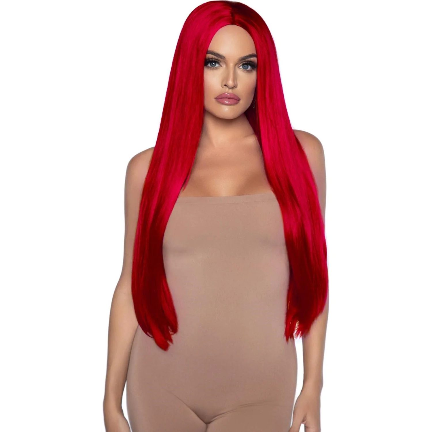 Leg Avenue - Womens 33 Inch Long Straight Center Part Wig - Image 2