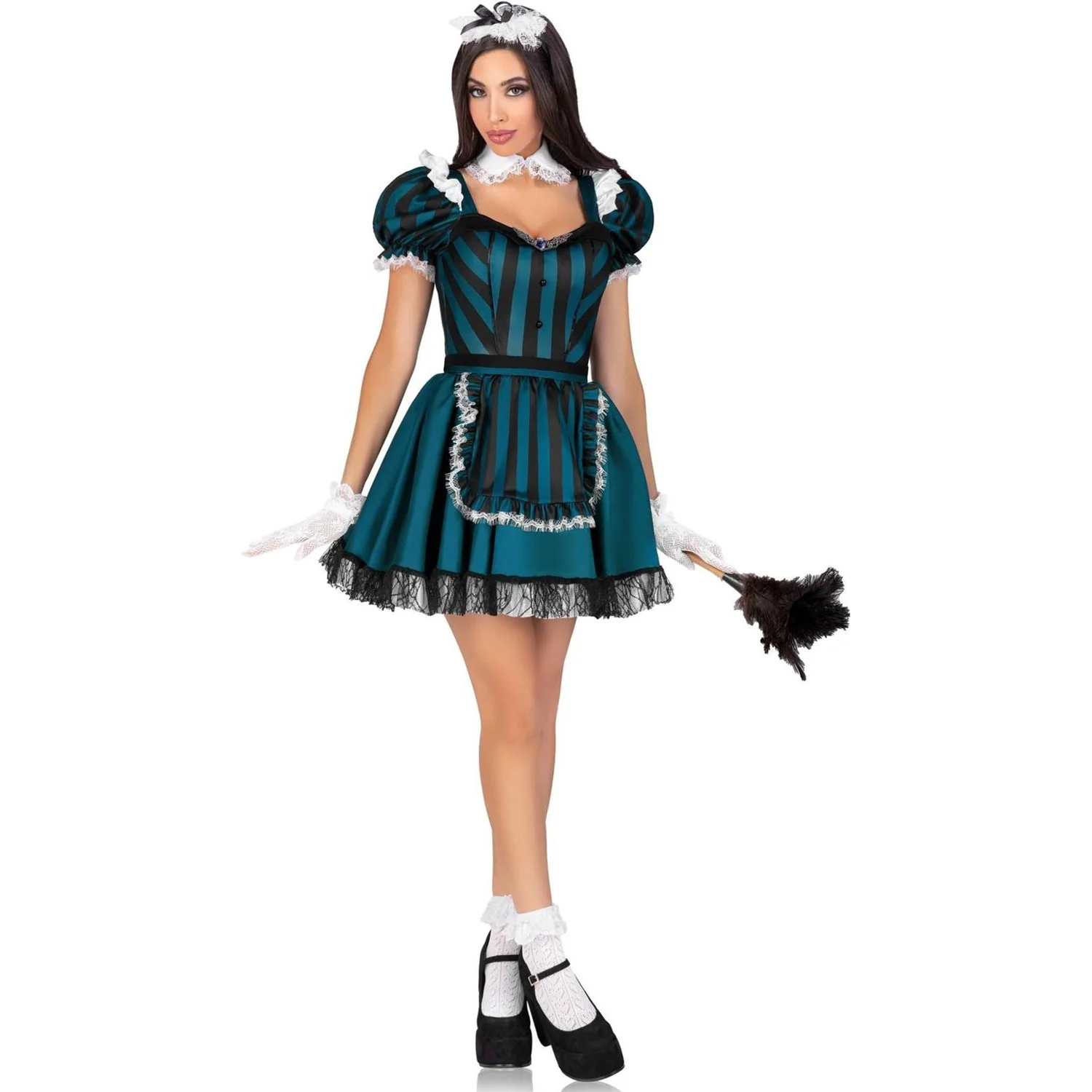 Leg Avenue - Womens 4 Piece Victorian Maid Costume - Image 2